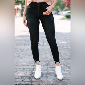 KanCan skinny frayed bottom jeans